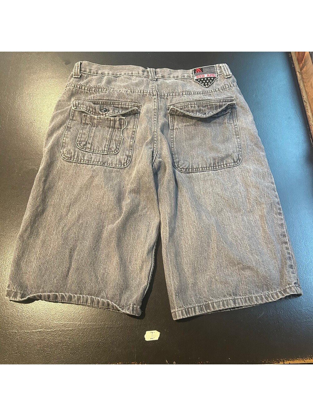Red Ape Gray Denim Shorts Size 38 100% Cotton baggy jnco style jorts
